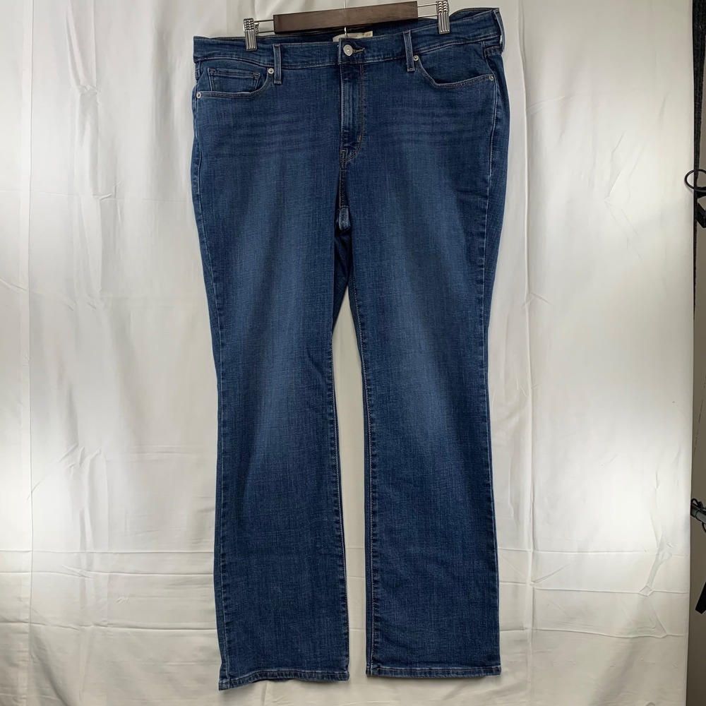 Levi's Classic Bootcut Jeans Womens 18W Blue Medium Wash Stretch Mid Rise